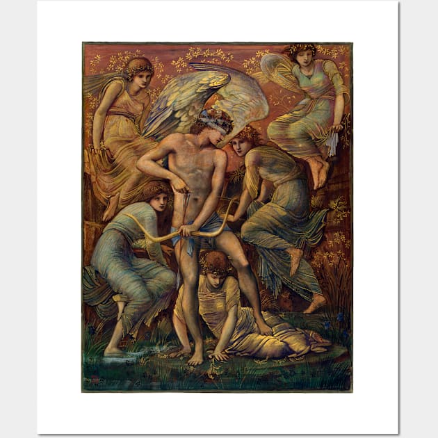 Cupid’s Hunting Fields, Surrounded by Women 1885 Edward Burne-Jones Wall Art by rocketshipretro